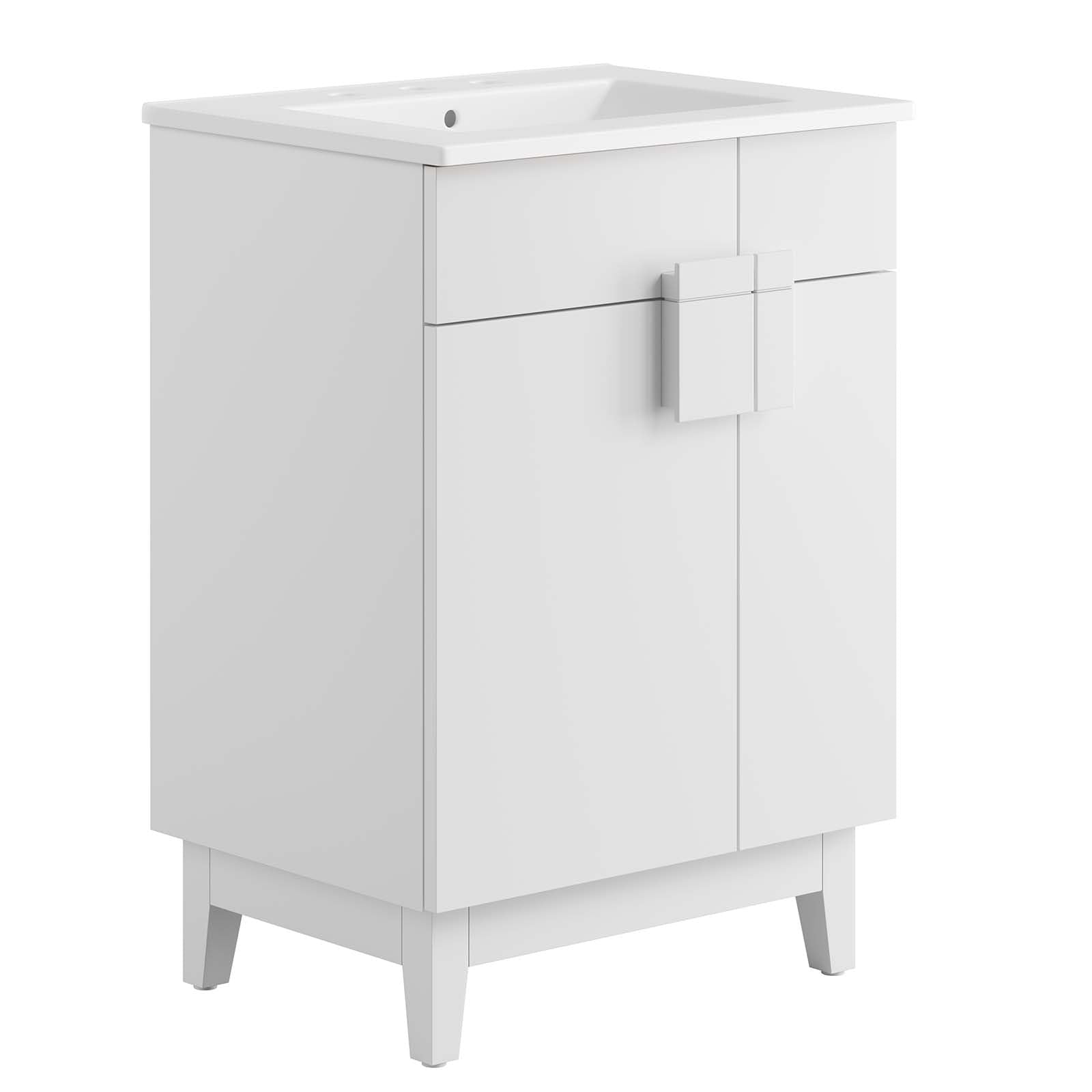 Modway Miles Vanity, White Walnut