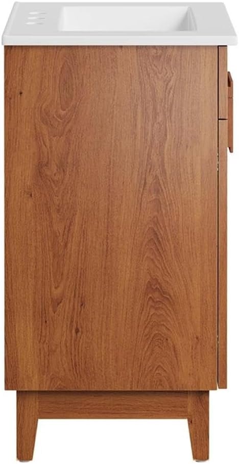 Modway Miles Vanity, White Walnut