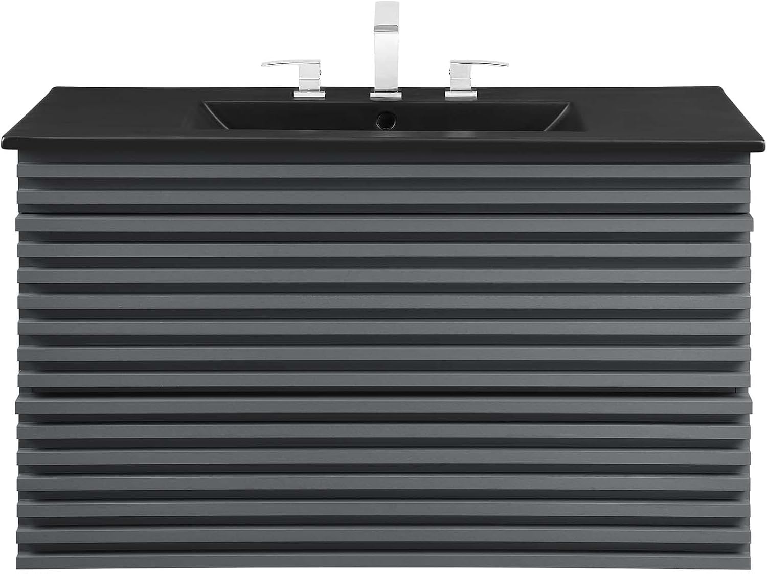 Modway Render 30" Wall-Mount Bathroom Vanity in Oak White