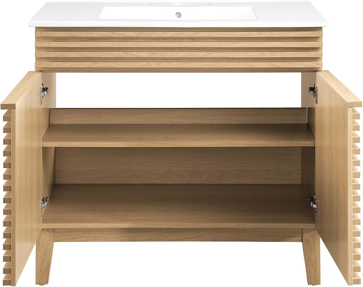 Modway Render 36" Bathroom Vanity in Oak White