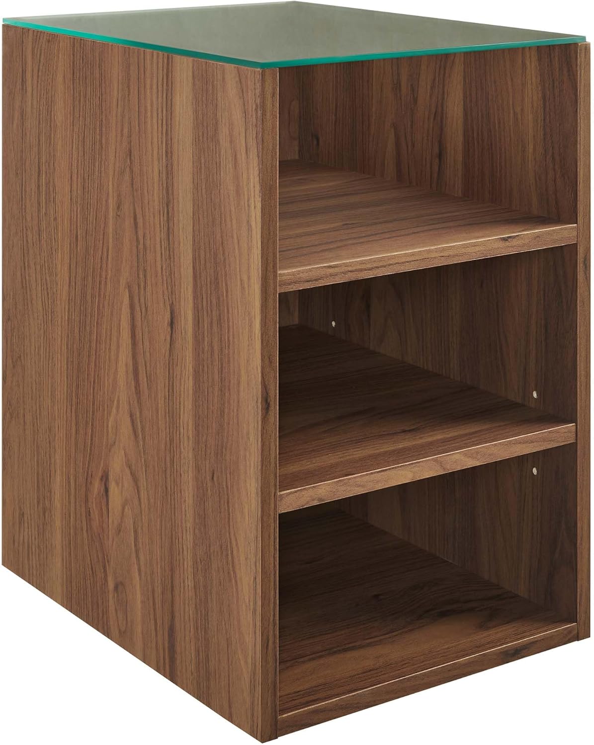 Modway Render 62 Inch Mid-Century Modern Floating Bathroom Vanity with Double Sink in Walnut Black – Wall-Mount Vanity with Storage Cabinet and Dual Ceramic Sinks