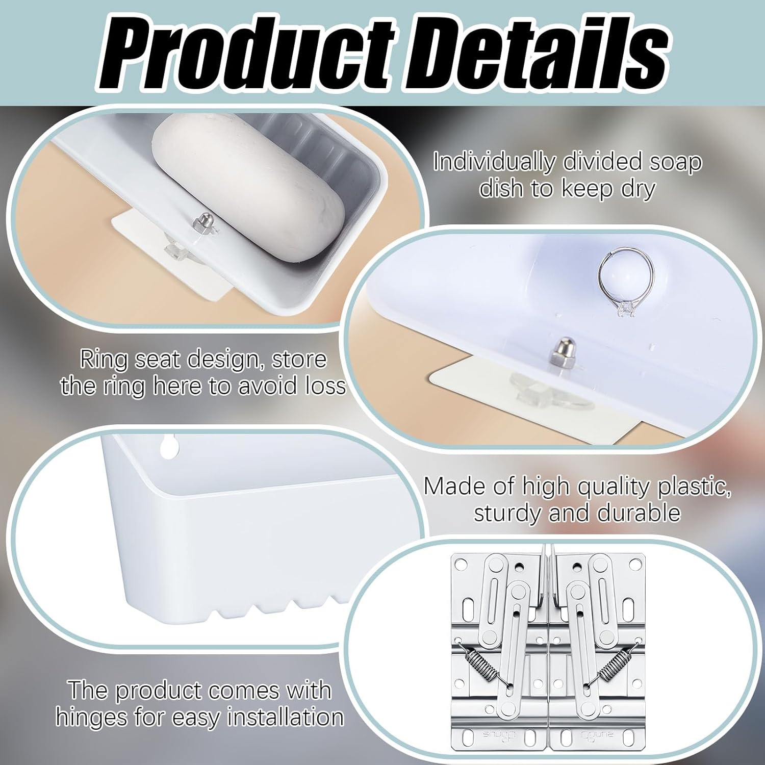 Umigy 2 Pack 14" Kitchen Sink Tip Out Tray, False Drawer Front Flip Tray with Hinges & Clips, Sink Sponge Soap Organizer for Kitchen Bathroom, White