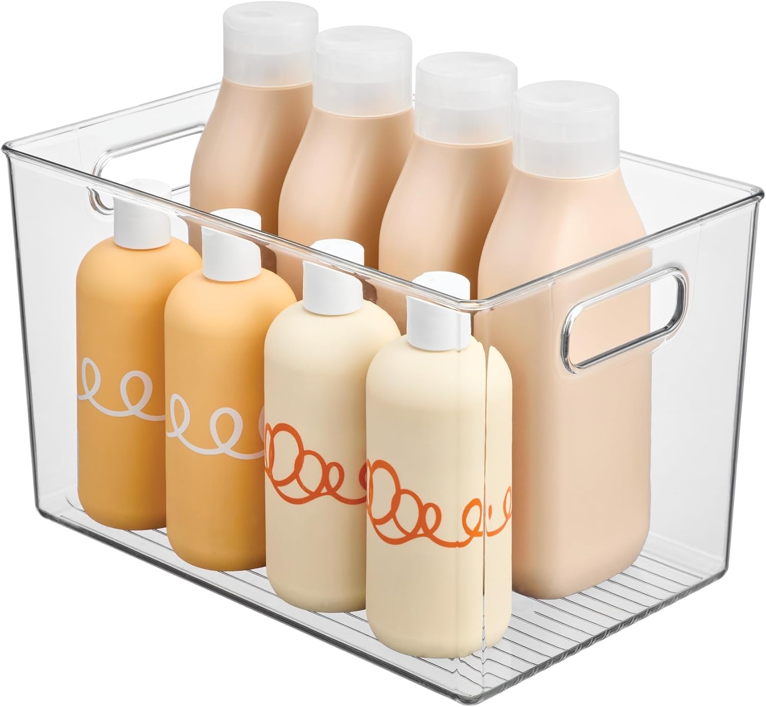 iDesign Large Clear Plastic Storage Bin for Bathroom or Vanity, Organizer for Hair Tools & Shampoo Bottles