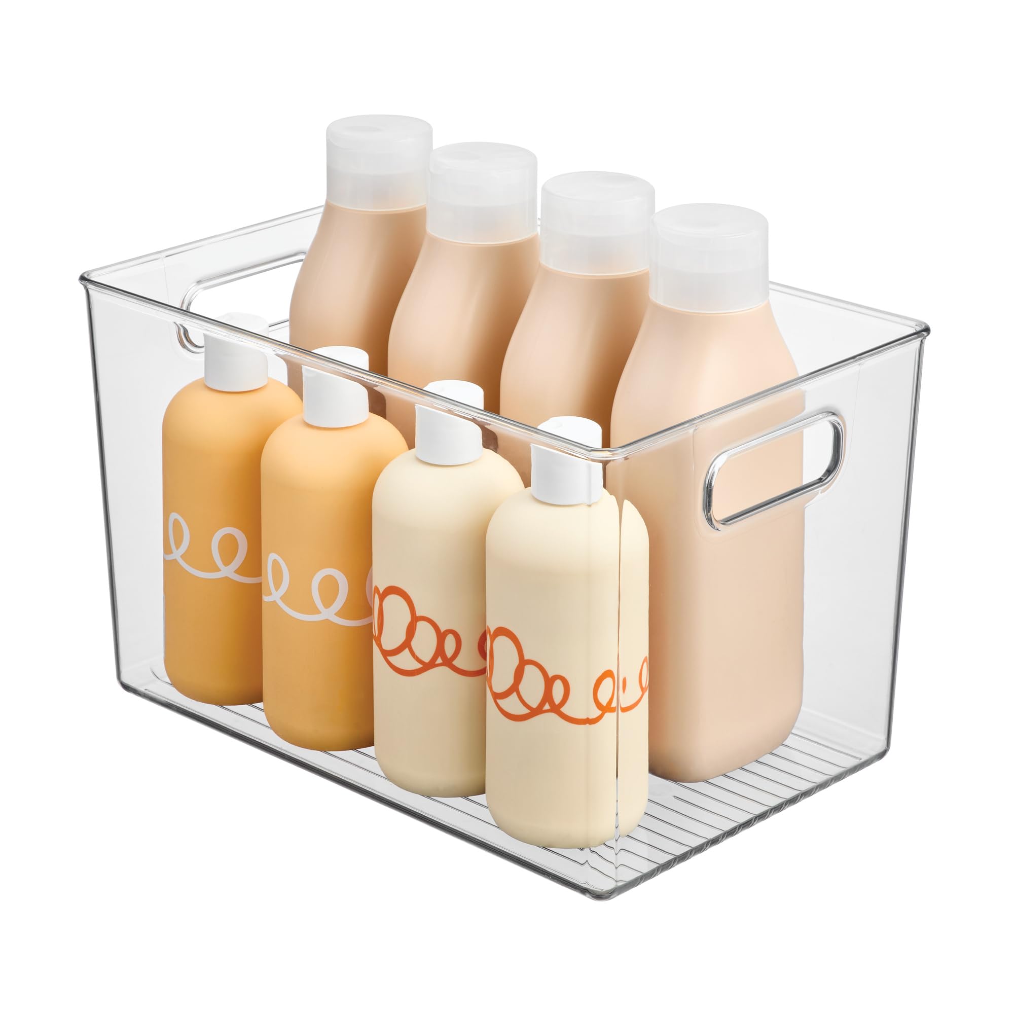 iDesign Large Clear Plastic Storage Bin for Bathroom or Vanity, Organizer for Hair Tools & Shampoo Bottles