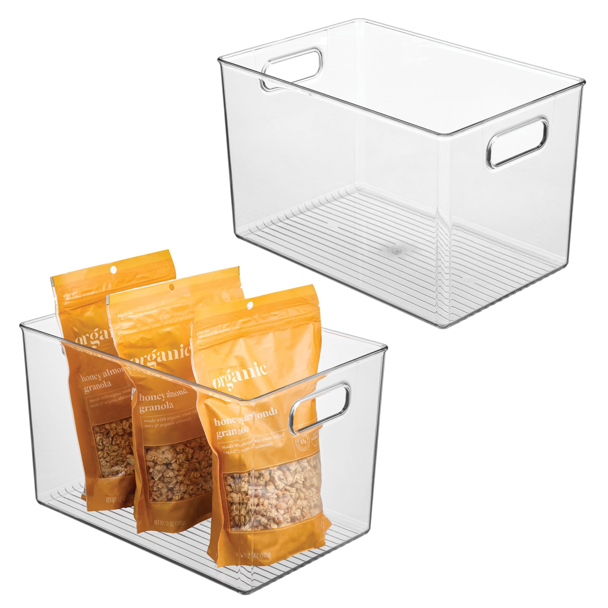 iDesign Large Clear Plastic Storage Bin for Bathroom or Vanity, Organizer for Hair Tools & Shampoo Bottles