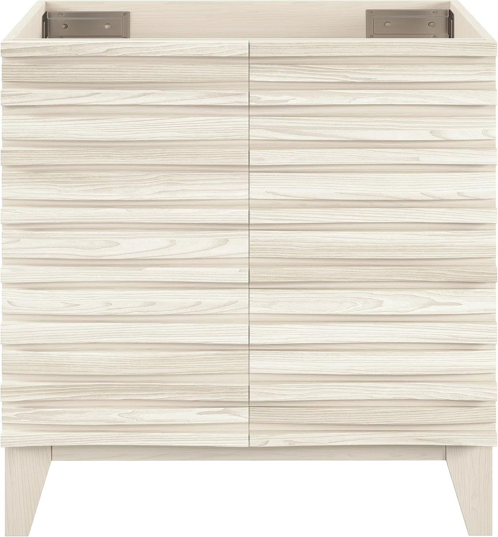 Swiss Madison Cascade 30" Freestanding Bathroom Vanity Cabinet Without Top in White Oak