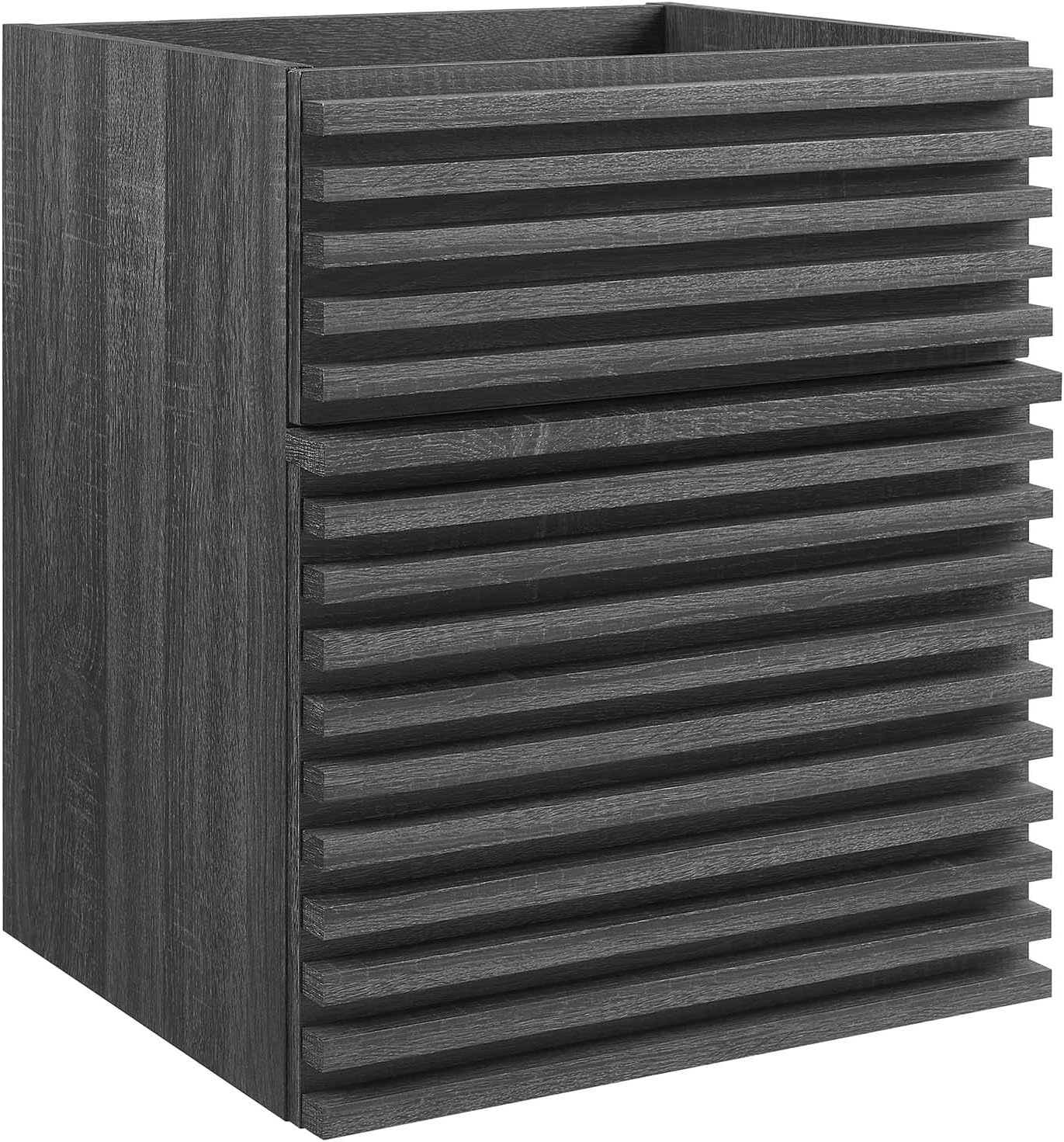 Modway Render 18" Wall-Mount Bathroom Vanity in Charcoal - Sink Basin Not Included