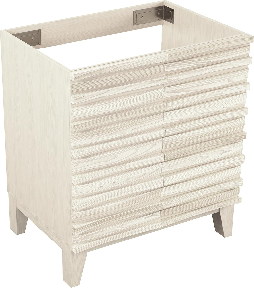 Swiss Madison Cascade 30" Freestanding Bathroom Vanity Cabinet Without Top in White Oak