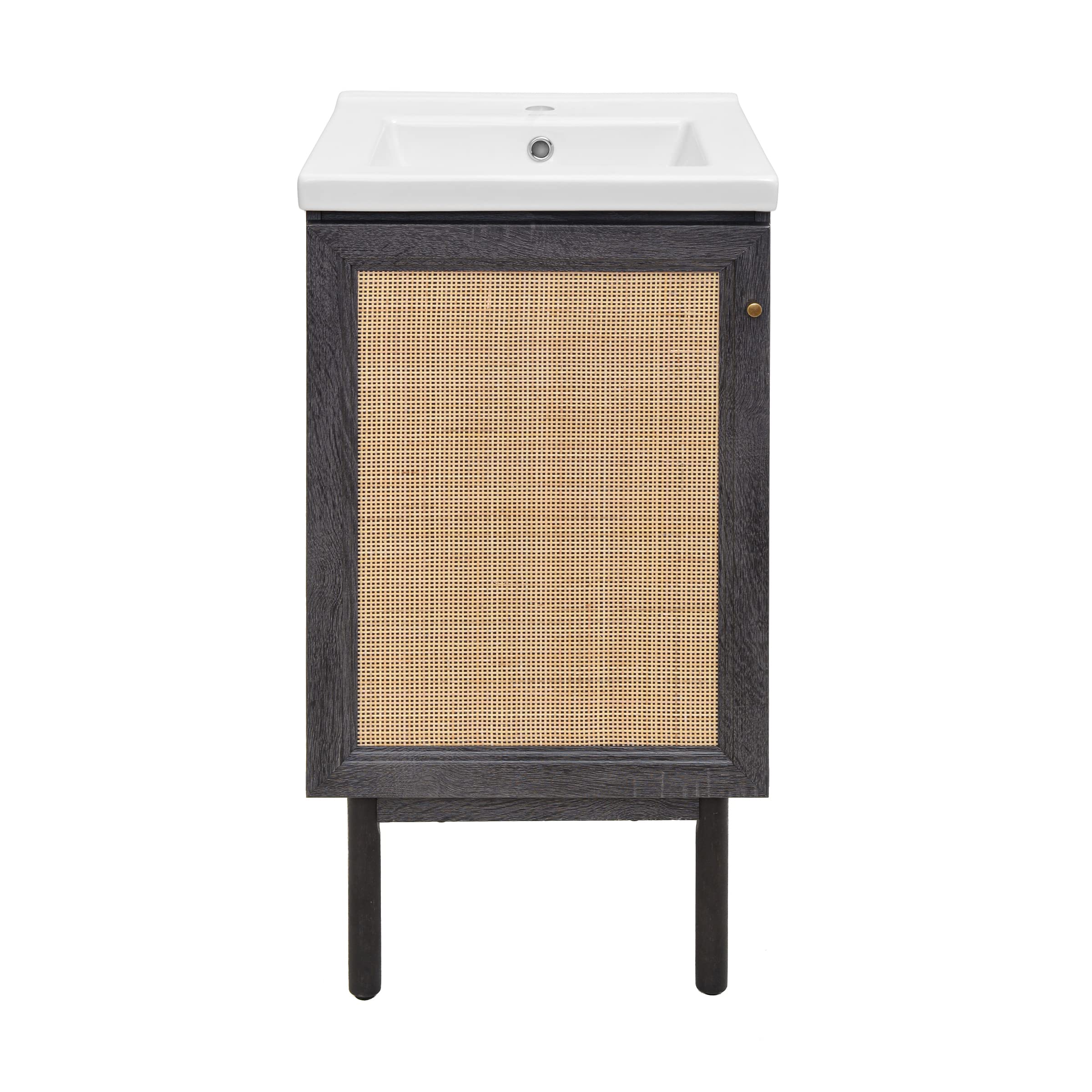 Swiss Madison Classe 24" Bathroom Vanity in Dark Walnut Cabinet Only Bath Sink Cabinet Sink Included