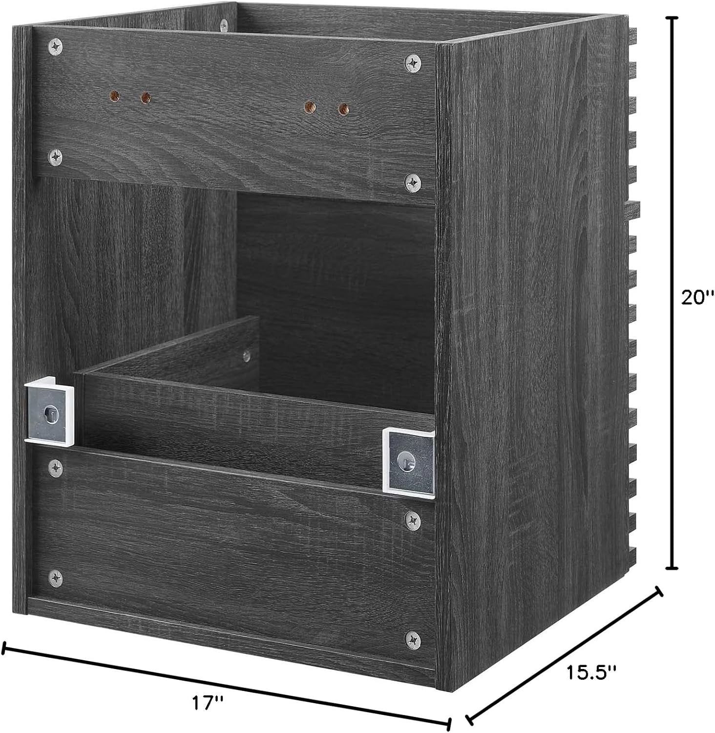 Modway Render 18" Wall-Mount Bathroom Vanity in Charcoal - Sink Basin Not Included