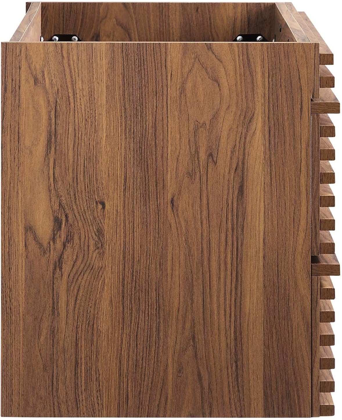 Modway Render 36" Wall-Mount Bathroom Vanity Cabinet in Walnut - Sink Basin Not Included