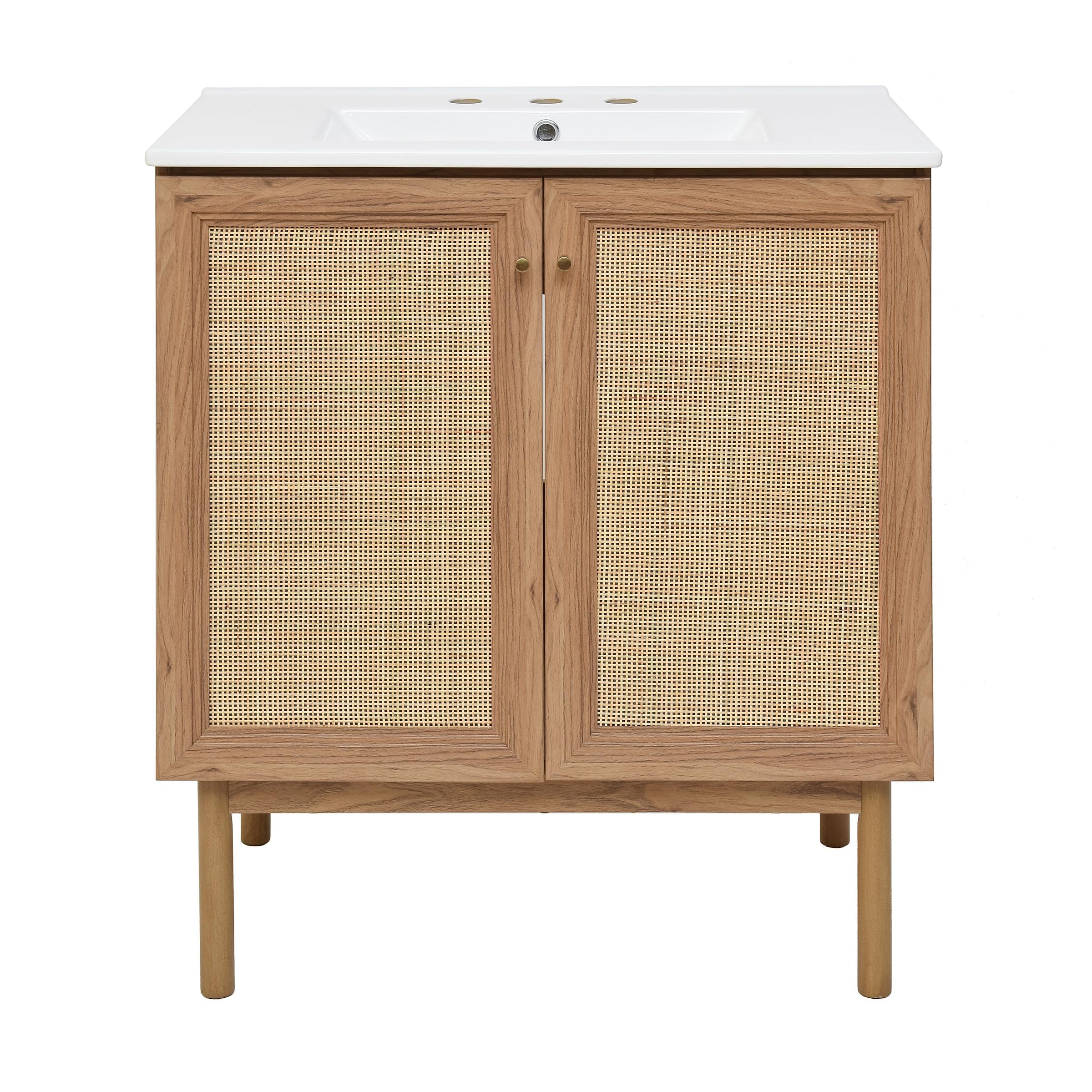 Swiss Madison Classe 24" Bathroom Vanity in Dark Walnut Cabinet Only Bath Sink Cabinet Sink Included