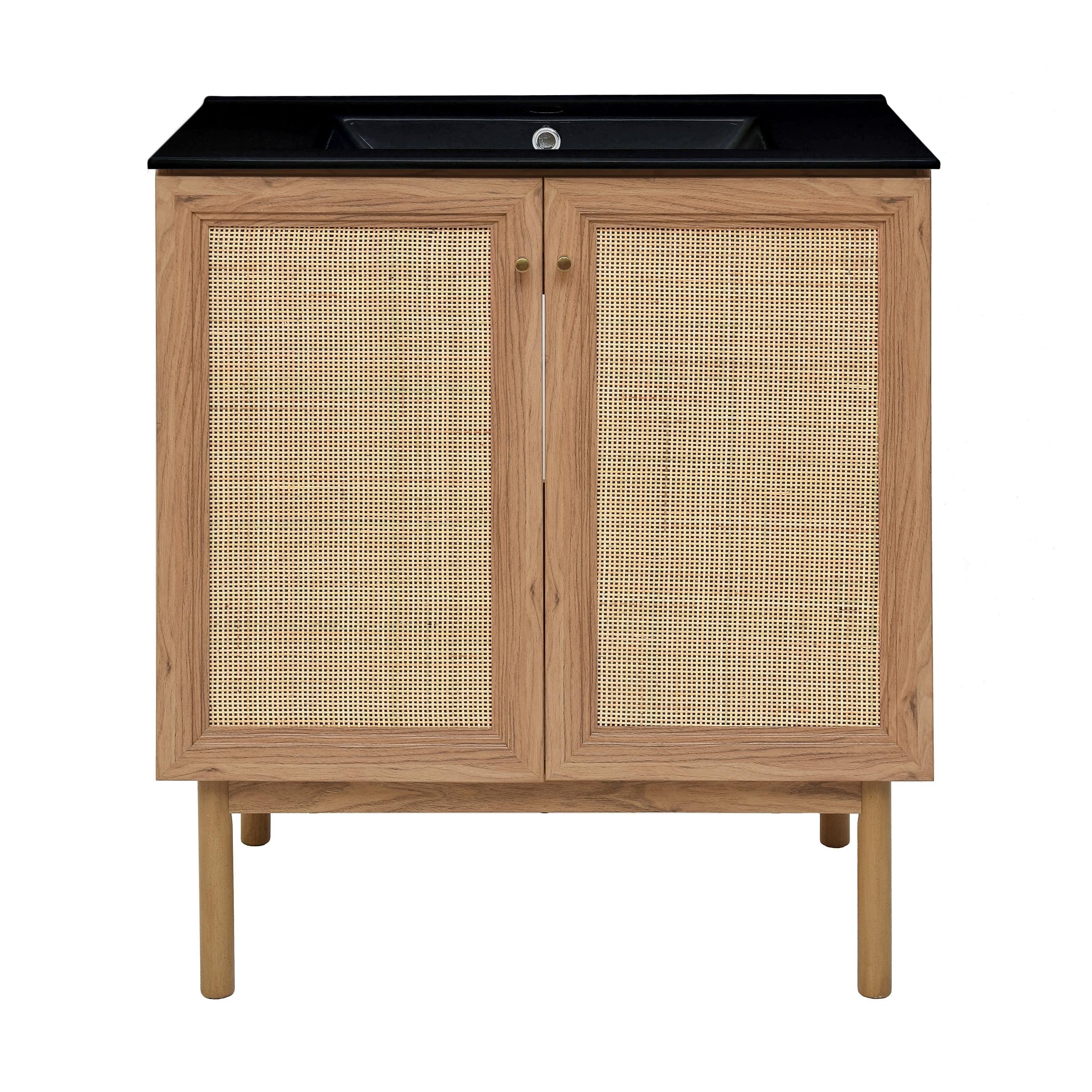 Swiss Madison Classe 24" Bathroom Vanity in Dark Walnut Cabinet Only Bath Sink Cabinet Sink Included