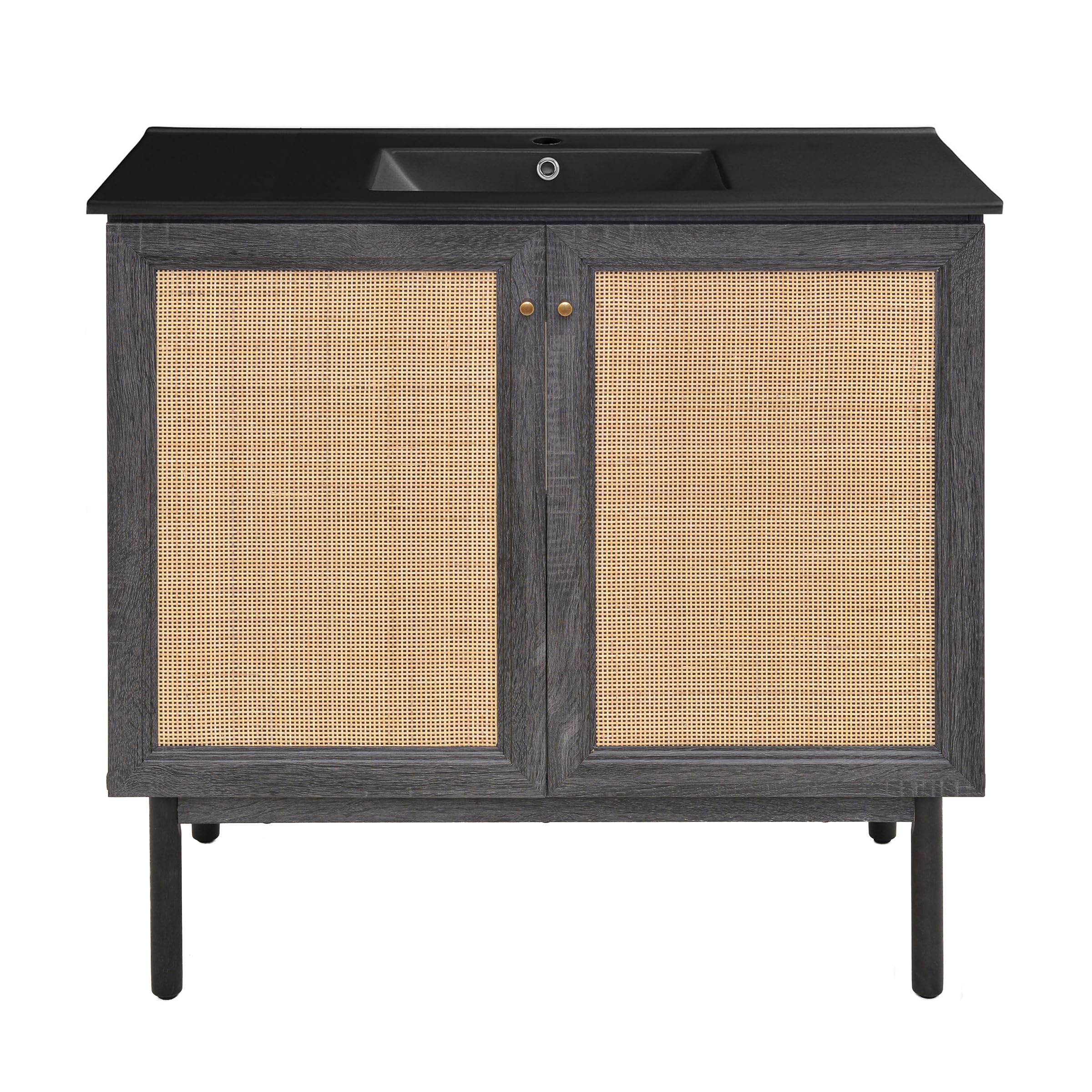 Swiss Madison Classe 24" Bathroom Vanity in Dark Walnut Cabinet Only Bath Sink Cabinet Sink Included