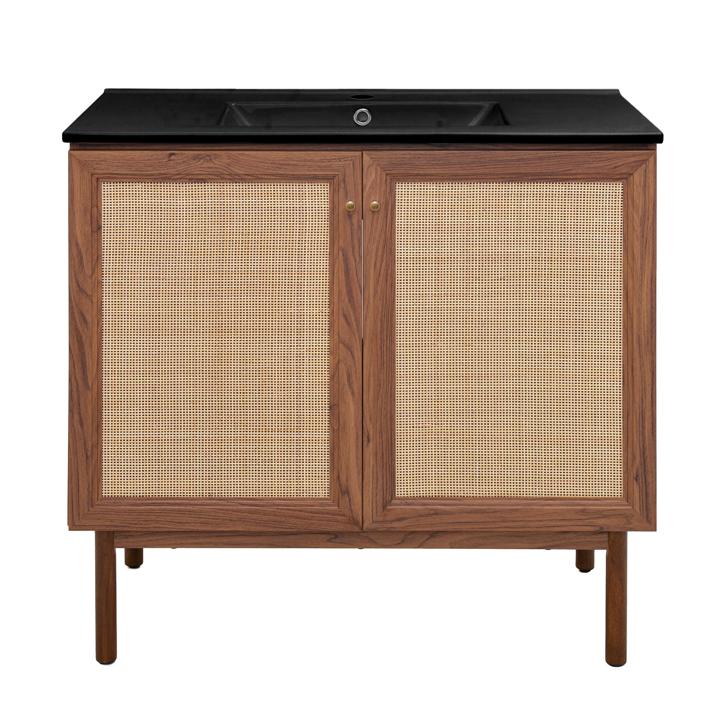 Swiss Madison Classe 24" Bathroom Vanity in Dark Walnut Cabinet Only Bath Sink Cabinet Sink Included