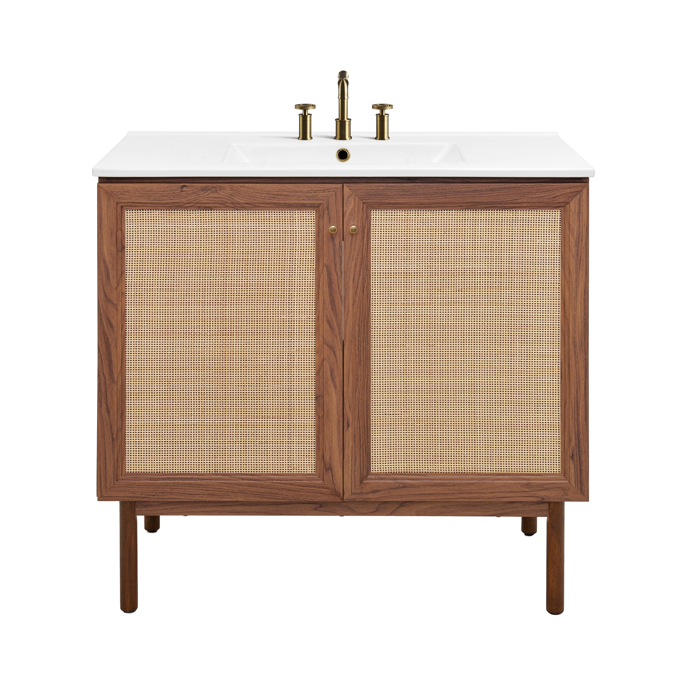 Swiss Madison Classe 24" Bathroom Vanity in Dark Walnut Cabinet Only Bath Sink Cabinet Sink Included